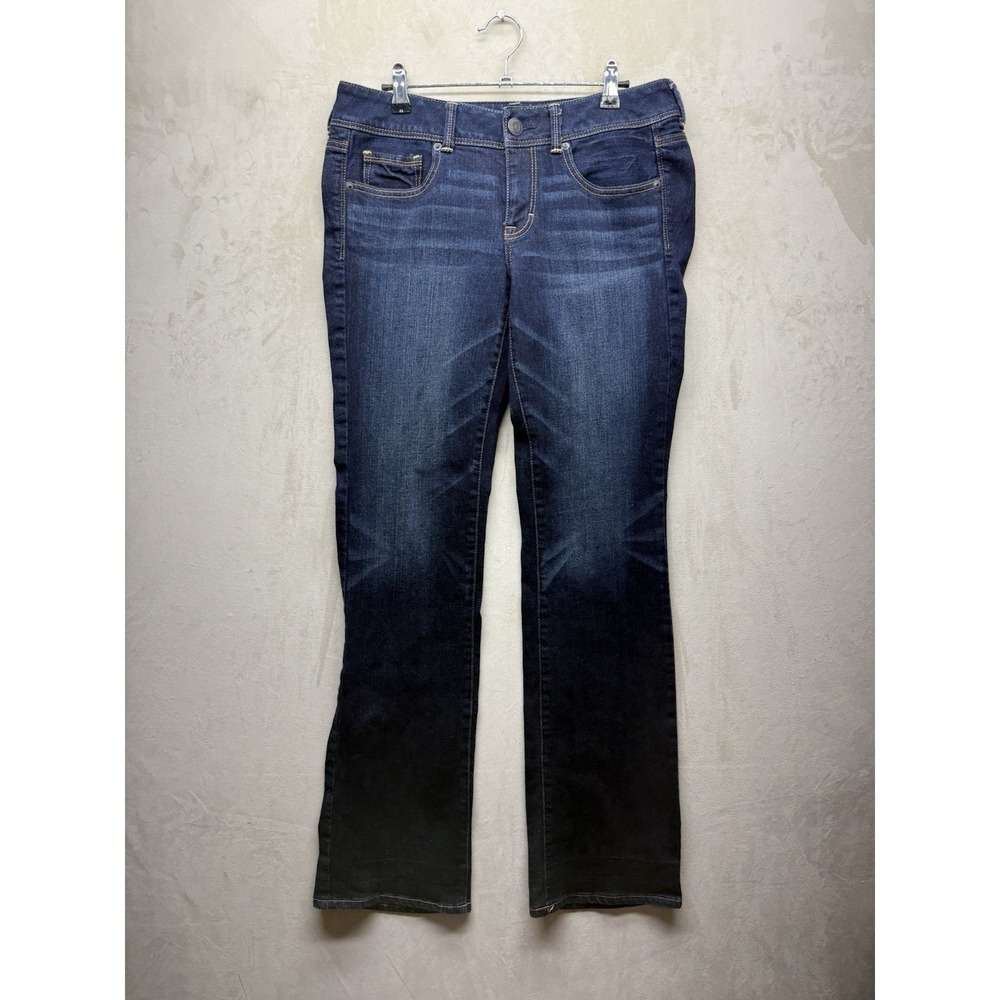 AMERICAN EAGLE Kick Boot Jeans Womens 10L Blue Next Level Stretch Bootcut Denim
